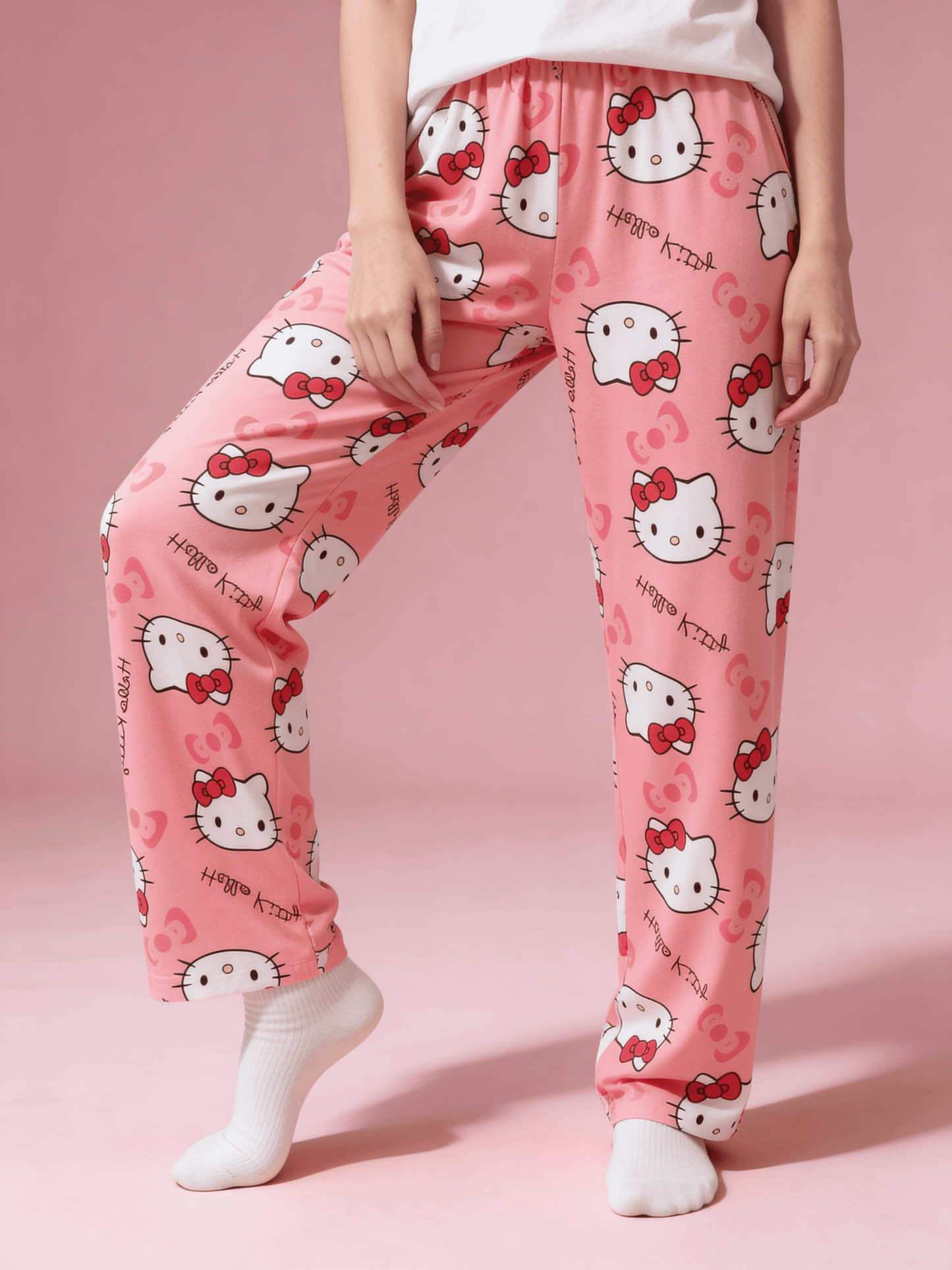 Hey Kitty Pyžamo Letní Kalhoty - Baby Pink