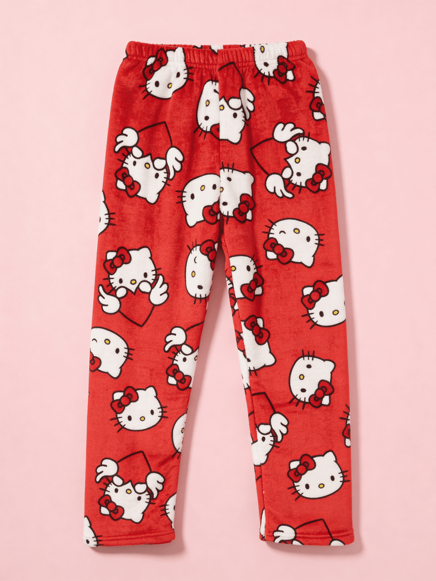 Valentýnské Hey Kitty Pyžamo Kalhoty - Red/Červené