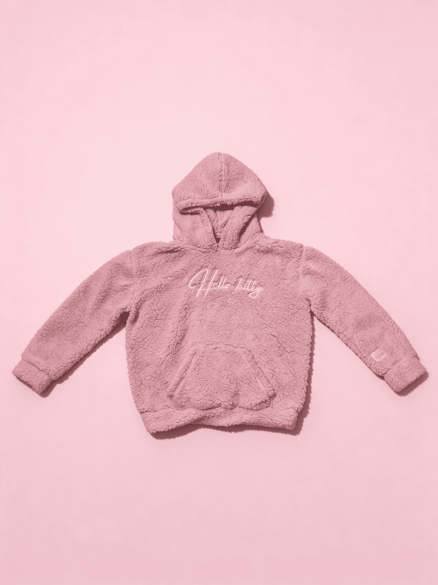 Hey Kitty Fluffy Oversized Hoodie - Pink/Růžová