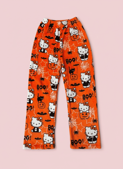 Hey Kitty Pyžamo Kalhoty - Halloween/Oranžové