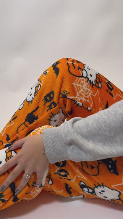 Hey Kitty Pyžamo Kalhoty - Halloween/Oranžové